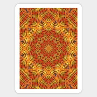 Vibrant abstract mandala symmetric pattern design Sticker